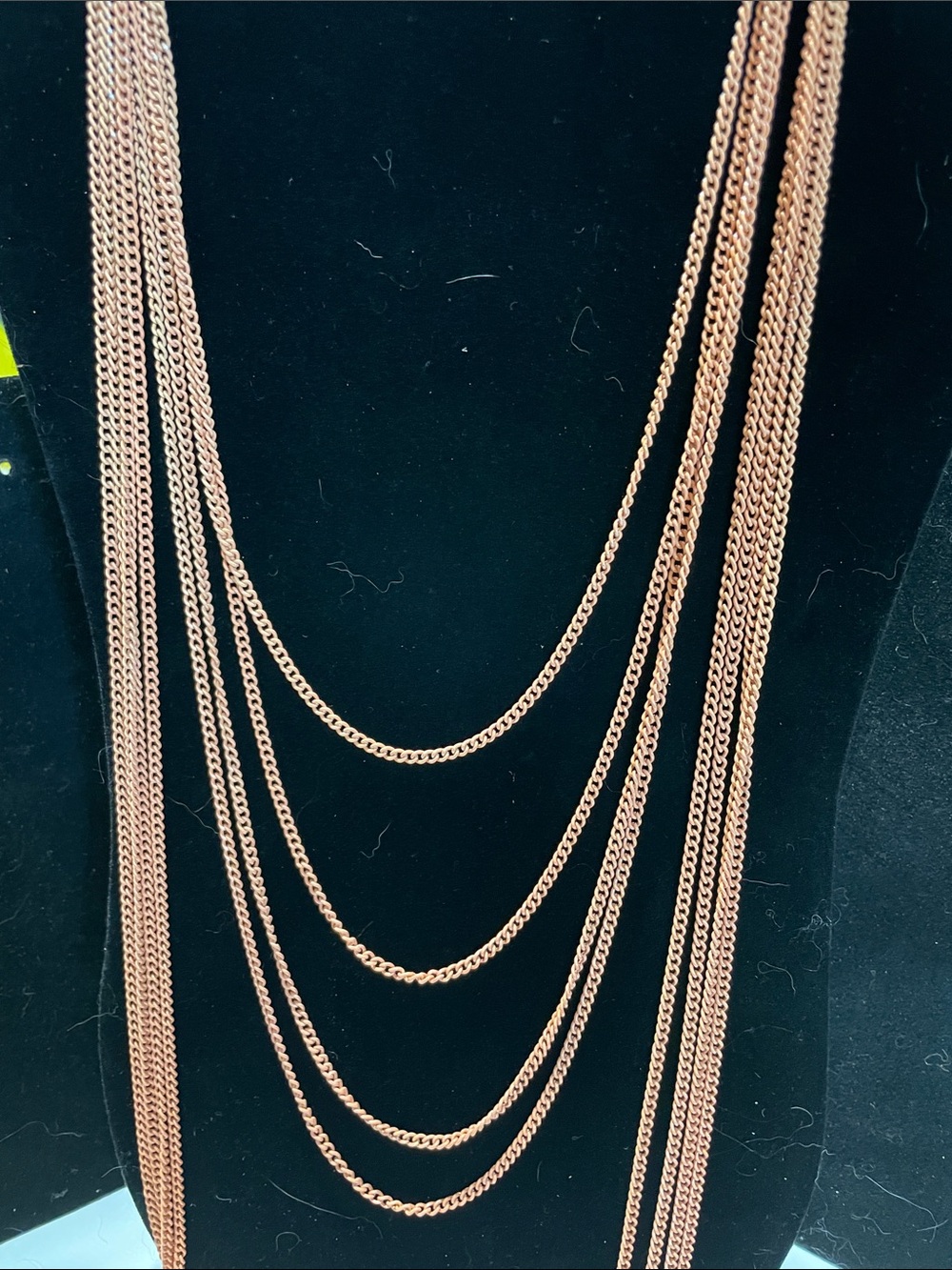 Multi-Strand Rose Gold Layered Necklace. M’s